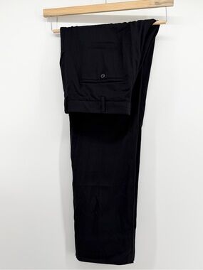 Van Heusen 33x32 Black‎ Straight Leg Dress Pants Flex Waist